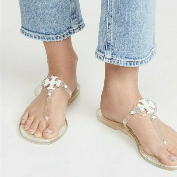 Tory Burch | Shoes | Tory Burch Mini Miller Clear Flip Flops Sandals 8 |  Poshmark